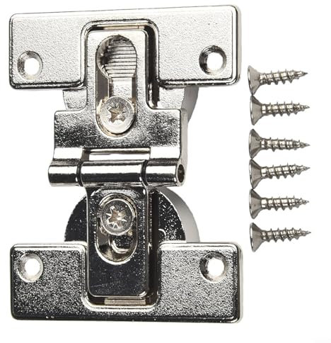 Floweringbeter Bisagras plegables para puerta de armario, zapatero, muebles, zinc, 180 grados, bisagra oculta autoportante, copa de 35 mm, 14-25 mm