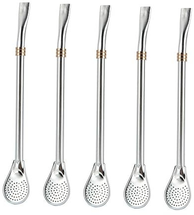 GRIRIW 5piezas Cuchara Para De Acero Inoxidable Cuchara De De Acero Inoxidable Coladora Para y Filtrar Cocina