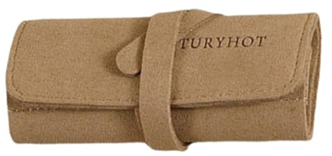 Xinhuju Organizador de rollo de joyas, funda de viaje portátil, bolsa de almacenamiento plegable, cadena compacta para pendientes, estuche para joyas, para residencia universitaria, vacaciones