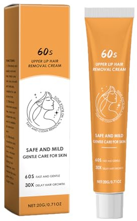 Crema Depilatoria Facial,Crema para Depilación de Labios Superiores, Portátil De Depilación Facial para Superiores, Cejas,Axilas