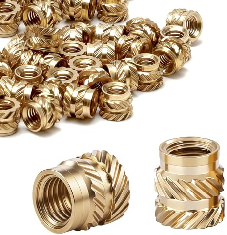 KQDRAVINE 100 Piezas de Insertos Roscados M3 de Latón, M3x4x5 mm Tuercas a Presión, Tuercas Soldadas Rosca Soldada Accesorios para Impresión 3D