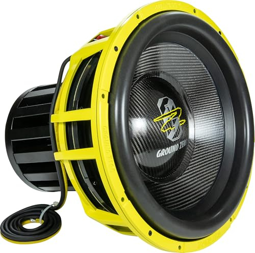 Ground Zero GZNW 38NEO‑XSPL - 38cm Nuclear SPL Subwoofer, Dual 1Ω, 6 000W Peak, Motore al neodimio, membrana in fibra di carbonio, 80mm Xmax