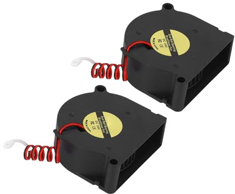 FAUOSWUK 2PCS 50x50x20mm Double Ball Bearing Cooling Fan, 10000RPM High Speed with PH1.25 3P Wiring Terminal, for SV08 3D Printer Heat Sink