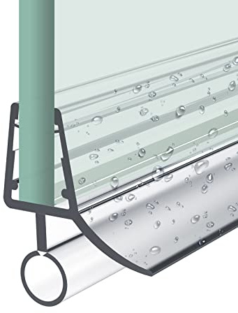 Heilmetz Duschdichtung,80cm Ersatzdichtung Duschtür für Glasstärken von 7-8mm, Wasserabweiser Duschtür Dichtung oder Duschkabinen-Dichtung für Duschkabine & Glastüren