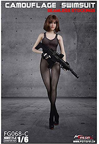 ZSMD 1/6 Nahtlose Strumpfhose Camouflage Badeanzug Set Action Puppe Bekleidung für HT Verycool TTL Play Phicen C