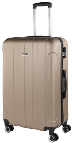 ITACA - Maletas Grandes De Viaje Rígidas Ligeras con 4 Doble Rueda 360° Maleta Grande 23 Kilos Alta Resistencia Maleta XL Duradera, Champagne