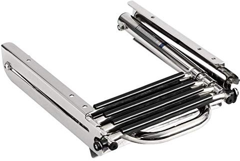 PIMAR SCALETTA A SCOMPARSA INOX 316 4 GRADINI CON CHIUSURA ANTI VIBRAZIONE BARCA GOMMONE