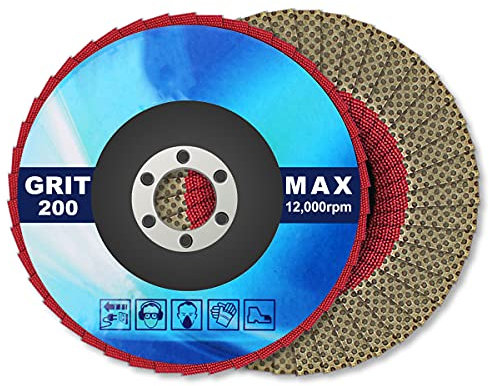 4 pollici disco diamantato lamellare mole abrasive grana 200 - levigatrice piastrelle pietra marmo calcestruzzo granito ceramica vetro 1 pz