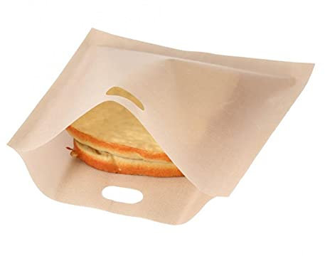 ENJY Toaster Bags 10PCS/15PCS/20PCS Non-stick Toaster Bread Bag Heat-resistant Bread Sandwich Cheese Bag Tool (Color : 20PCS, Size : 16x16.5cm)