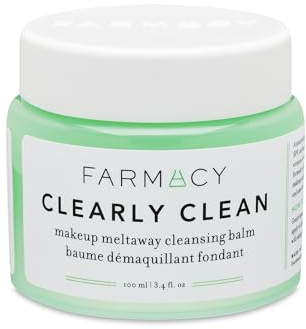 Farmacy Makeup Remover Cleansing Balm - Clearly Clean Fragrance-Free Makeup Melting Balm - Great Balm Cleanser for Sensitive Skin 3.4oz