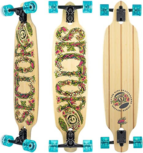 Sector 9 Von der Natur inspiriertes Fractal Flora 91,4 cm DT Longboard mit Sidewinder Trucks