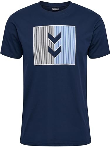 hummel Camiseta para Hombre Hmlactive Stripe Co tee S/S