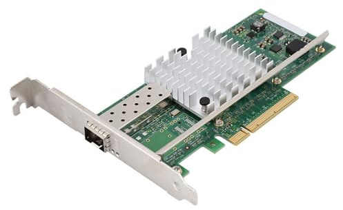 Single-Port-10G-SFP-Glasfaser-Netzwerkkarte, Eigenständiger Kühlkörper-Netzwerkadapter aus Aluminiumlegierung,X520-DA1-Netzwerkkarte mit Halbhoher Schallwand,Ethernet-Server-Adapter für INTEL X520-DA1