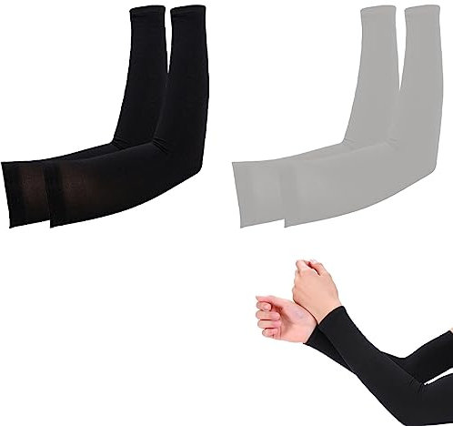 WeddHuis 2 Paia Maniche a Braccio - UV Protezione UPF 50+ Manicotto Braccio di Raffreddamento Tatuaggio di Copertina per Uomo Donna Sport Ciclismo Golf
