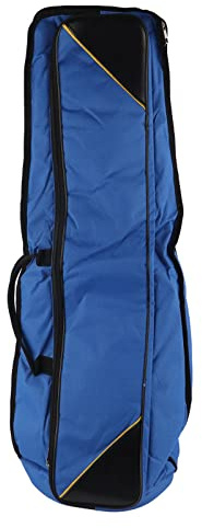 Tissu Oxford Trombone Ténor Trombone, Custodia Morbida Trombone in Fa Sac Trombone Gig Bag Sac de Transport Sac à Dos Accessoires pour Instruments de Musique (Bleu)