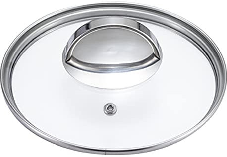 Pfannendeckel für Zuhause mit Metallgriff, Topfdeckel-Ersatz mit verstellbarem Dampfaustrittsloch, Haushalts-Wok (12 cm)
