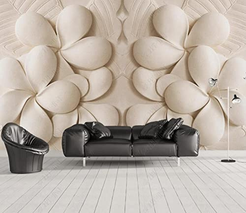 Papel Pintado 3D Efecto De Relieve De Piedra Arenisca Flor Papel Tapiz Fotomurales Moderno Murales -317434 350x250cm