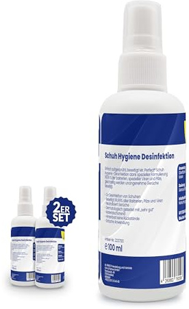 Mr. Perfect® - Schuh Desinfektionsspray 2x100ml | Schuhspray gegen Geruch & Bakterien | schnelle & wirksame Schuhdesinfektion | Anti Pilz Desinfektionsspray | Geruchsentferner für Schuhe