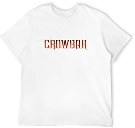 Crowbar Band Graphic Printed T-Shirt Fashion Mens Tee Size S White