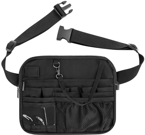 Damero Server Waist Pouch, Waiter Waist Money Pouch, Restaurant Serving Apron Bag with Adjustable Belt for Restaurant, Hotel, Bar