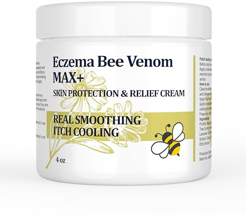 DUBOONAIO High Strength Bee Venom Cream, Dyshidrotic Eczema Ointment, Heat Rash, Itching, Eczema, Psoriasis, Leg, Stomach, Foot, Hand, Irritated Skin, All Age Care