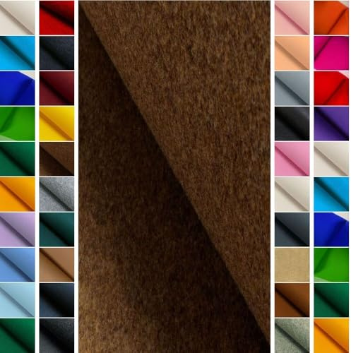 StoffBook Braunmelange Bastelfilz für Kindergarten und Taschen, e383 | Robuster Filzstoff, ca. 4-4,5 mm dick, Überbreite 100 cm, aus 100% Polyester, sehr langlebig und formstabil