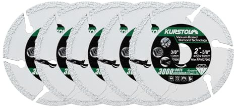 KURSTOL Disco Diamante para Metal - 50mm X 5 Disco Corte Diamante para Tubo Acero, Chapa Hierro Angular, Metal, Acero Inoxidable, con 10mm Orificio, para Mini amoladora angular/Mini Sierra Circular