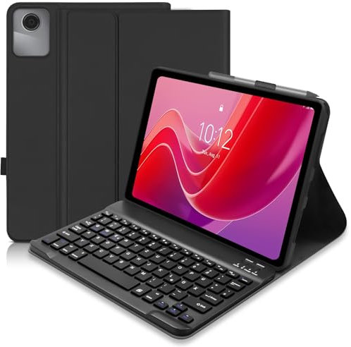 Case with Keyboard for Lenovo Tab M11 11 inch 2024(TB330FU/TB330XU), UK layout Keyboard Case for Lenovo Tab M11, Detachable Bluetooth Keyboard and Pencil Holde for Lenovo M11 Tablet 11, Black