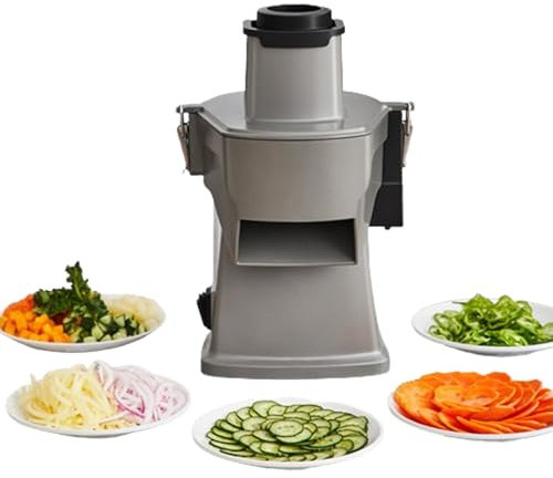 Trituratore elettrico per frutta e verdura, macchina per tagliare a cubetti verdura e prosciutto, affettatrice multifunzione per piccole verdure