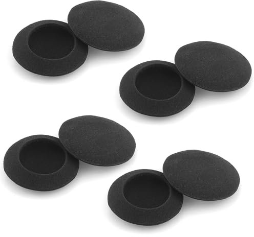 8 almohadillas de repuesto para auriculares, almohadillas de espuma negras, auriculares de audio