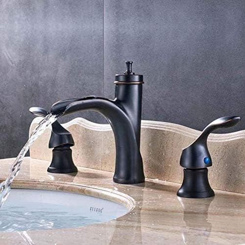 Rubinetti da Cucina Rubinetto da Cucina Rubinetto per lavabo di Lusso con Ampia Diffusione Rubinetto per lavabo a Cascata con Doppia Maniglia Rubinetto per Bagno Miscelatore per lavabo da appoggio
