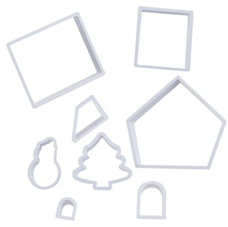 ABOOFAN 8stücke Mini-weihnachtsbaum-ausstechform Mit Ingwer Und Schneemannformen Aus Kunststoff Diy-keksformen Für Küche Und Geeignet Für Plätzchen Gebäck Und Mehr