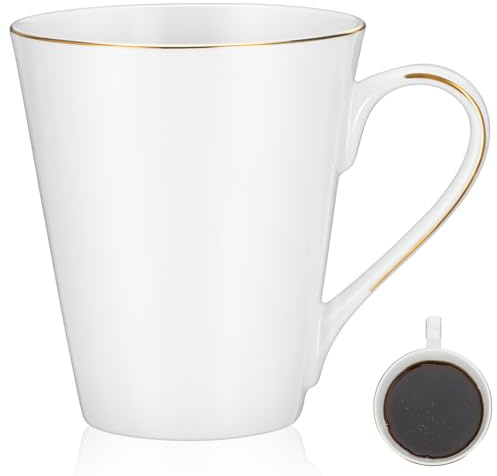 Didiseaon Mugs Coffee Mugs: White Bone China Kitchen Counter Storage Dining Table Service Workshop Bench Layout Craft Project Setup Wedding Party Display Holiday Table Styling