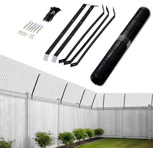 Ultimate Cat Proof Fence Anti-Climb Barrier – Secure Outdoor Catio Enclosure Kit, Weatherproof Garden Mesh Fencing for Cat Safety & Protection (50 M)