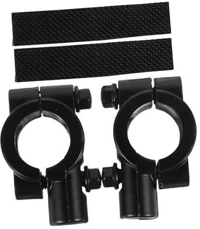 BESTYASH Motorrad Rückspiegel Halterung 10mm Lenkerklemmhalterung Stahl Schwarz für Elektrofahrzeuge Universelle Spiegelbefestigung Vibrationsarm Einstellbar