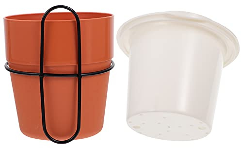 UPKOCH 1 Ensemble Pots de Fleurs Auto Irrigation avec Indicateur Eau Pot Murale Plastique pour Plantes Design Pratique et Élégant pour Maison et Jardin