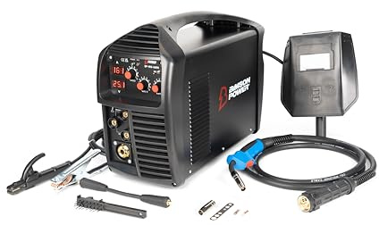 Bimson Power IGBT DC MMA MIG MAG Inverter Welder 160A – 3-in-1 Gas & Gasless MIG Welders 240V Stick Welding Machine with Euro Torch – Portable Workshop Welder for Mild Steel, Stainless & Alloy