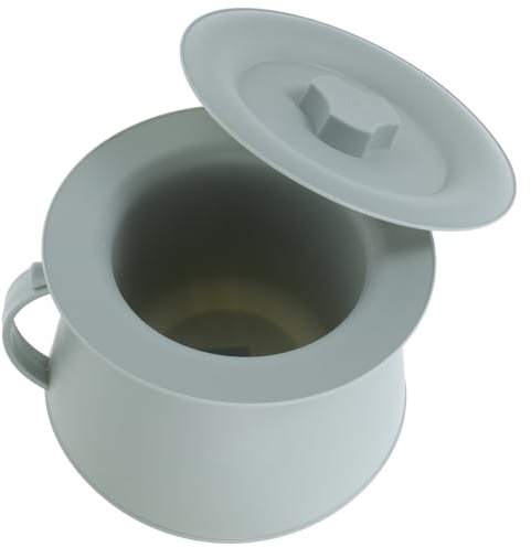 TOKIDNY Thickened Plastic Urinal Spittoon with Lid and Handle Non-Slip Base Covered Chamber Pot for Elderly Pregnant Disabled Adults Portable Urine Bucket for Home Care Hygiene
