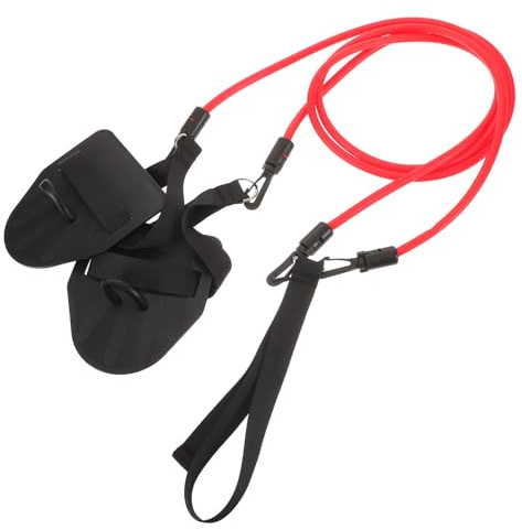 ANDRESLAD Ceinture de Natation Cordon Élastique Résistant, Palmes pour Mains, Bandage de Résistance 30 LB, Matériel Solide, Entraînement Aquatique pour Piscine Intérieure et Extérieure,