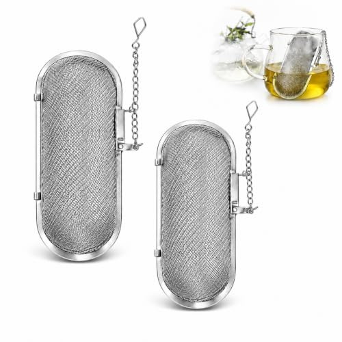 2PCS Boule à Thé Et Passoire à Epices, Infuseur à Thé, Passoire à Thé, Filtre à Thé pour Herbes et Épices, Facile à Utiliser et Nettoyer, Idéal pour la Cuisine et la Préparation de Tisanes