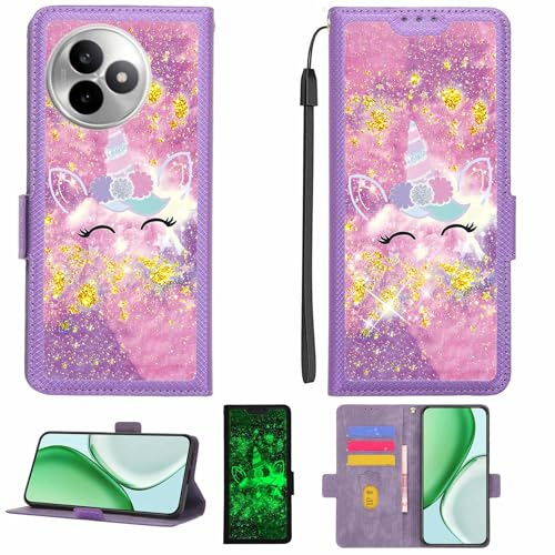 Kinetijy Coque Compatible pour Xiaomi Redmi K80 Ultra Coque Étui Housse Case Support [avec Film Protecteur HD d'une dureté de 9H] [Blocage RFID][Paillettes dorées + Brillantes] LPT-DJS