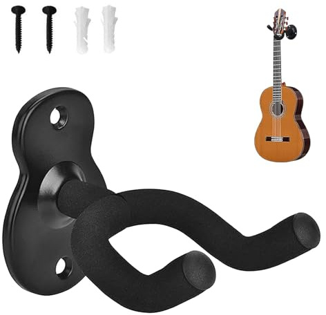 ZXNJA Gitarrenhalter Für Die Wand,Wandhalterung Gitarre,Metall Universal Gitarren Wandhalterung,Guitar Zubehör,Für Akustikgitarre Klassische Gitarre E-Gitarre Bass Ukulele