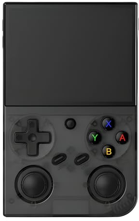 GameSwap G350 Retro Handheld Games Console [BATLEXP] - 3.5 Inch IPS Screen Portable Emulator, 64GB SD Card, RK3326 Quad Core CPU, Dual Analog Sticks, 3200mAh Battery, Supports PS1/N64/DC (Black)