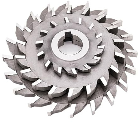 Evolventen Zahnradfräser 1PCS 50mm 63mm 75mm 80mm 100mm 125mm 130mm 150mm HSS Drei gerade Klinge Planfräser, 4mm-20mm dicke(125mm,6mm)