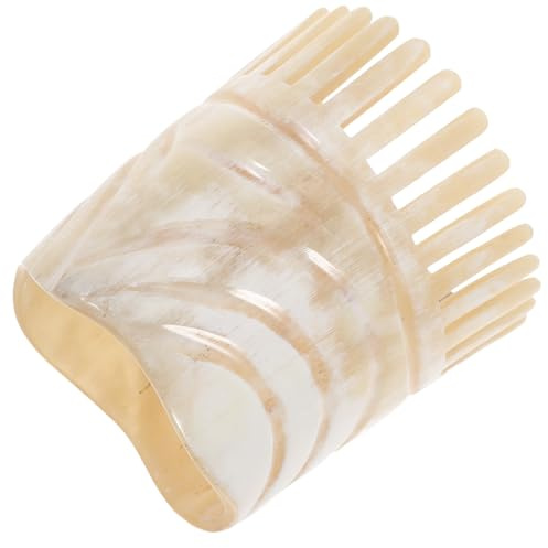 Peine de Cuerno de Buey Natural para Cabeza y Cuero Cabelludo | Material de Cuerno, Estimulación de Circulación, Antiestático, Color Aleatorio Varios estilos