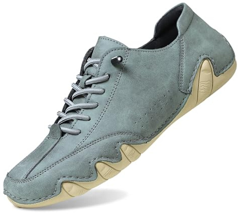 Sneakers Uomo Estive Leggere - in Pelle Scarpe da Ginnastica Stringate Basse Sneakers vestibilità Rilassata Sandali Sportivi Sneaker per Running Outdoor Urbane 43 Verde