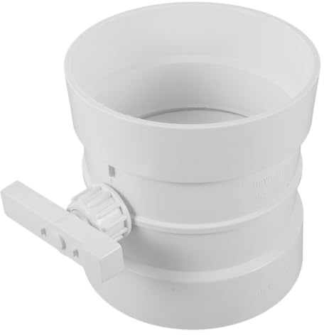 CAXUSD Manual Airflow Control Valve Range Hood Damper PVC White Duct Valve for Ventilation Systems for Industrial Air Ducting