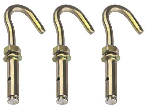 YINSONG Ankerschrauben M12 - Schraubhaken Hakenschrauben Wandhaken Öffnen Haken Expansions Schraubenbolzen, M12 / 3 Stücke