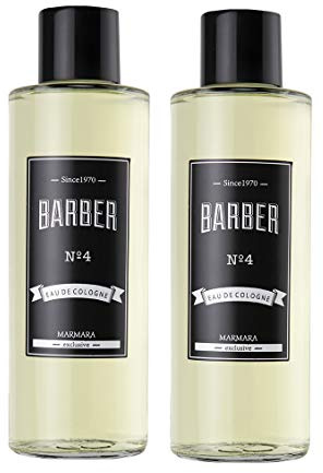 BARBER MARMARA Eau de Cologne Herren No.4 (2x 500ml) im Glas Flacon After Shave Men Duftwasser Rasierwasser Männer 2 Stück