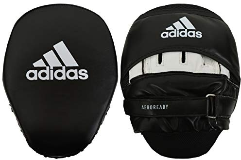 adidas Fokus handskar för vuxna och barn, böjda, för kampsport, fitness, boxträning, svart, en storlek